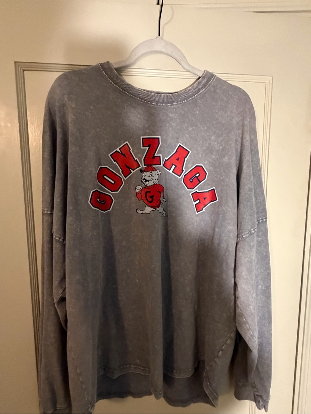 Gameday Couture Gonzaga University Bulldogs Mineral Wash Oversized Sweatshirt XL